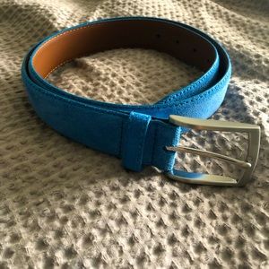 Brooks Brothers Blue Leather Belt. Size 36. Light Blue.